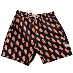 Public Art Popsicle Print Swim Trunks | Navy Novelty Swim Shorts